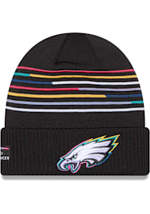 New Era Philadelphia Eagles Black 2025 Crucial Catch Cuff Mens Knit Hat