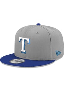 New Era Texas Rangers Grey 9FIFTY Mens Snapback Hat