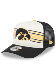 New Era Black Iowa Hawkeyes Banner A-Frame 9FIFTY Adjustable Hat