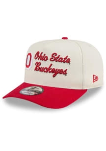 New Era White Ohio State Buckeyes A frame Chainstitch 9FIFTY Adjustable Hat