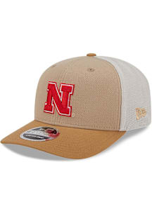 New Era Tan Nebraska Cornhuskers 2T 9SEVENTY Trucker Adjustable Hat