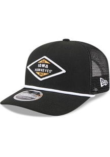 New Era Black Iowa Hawkeyes Team Stretch Snap 9SEVENTY Adjustable Hat