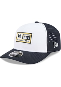 New Era Michigan Wolverines Est Patch Stretch Snap 9SEVENTY Adjustable Hat - White