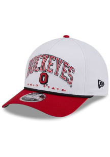 New Era White Ohio State Buckeyes Arch M Crown A Frame 9FORTY Adjustable Hat