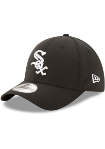 New Era Chicago White Sox Mens Black Team Classic 39THIRTY Flex Hat