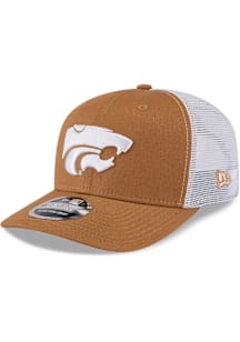 New Era Tan K-State Wildcats Evergreen 9SEVENTY Stretch Snap Trucker Adjustable Hat