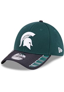 New Era Michigan State Spartans Mens Green Visor Hit 39THRITY Flex Hat