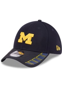 Michigan Wolverines New Era Visor Hit 39THRITY Flex Hat - Blue