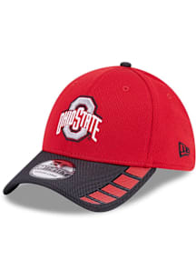 New Era Ohio State Buckeyes Mens Red Visor Hit 39THRITY Flex Hat