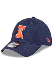 Illinois Fighting Illini New Era Tonal Camo 39THIRTY Flex Hat - Navy Blue