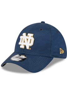 New Era Notre Dame Fighting Irish Mens Navy Blue Tonal Camo 39THIRTY Flex Hat