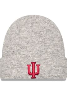 Indiana Hoosiers New Era Metallic Cuff Womens Knit Hat - Grey