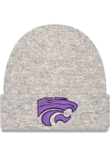 K-State Wildcats New Era Metallic Cuff Womens Knit Hat - Grey
