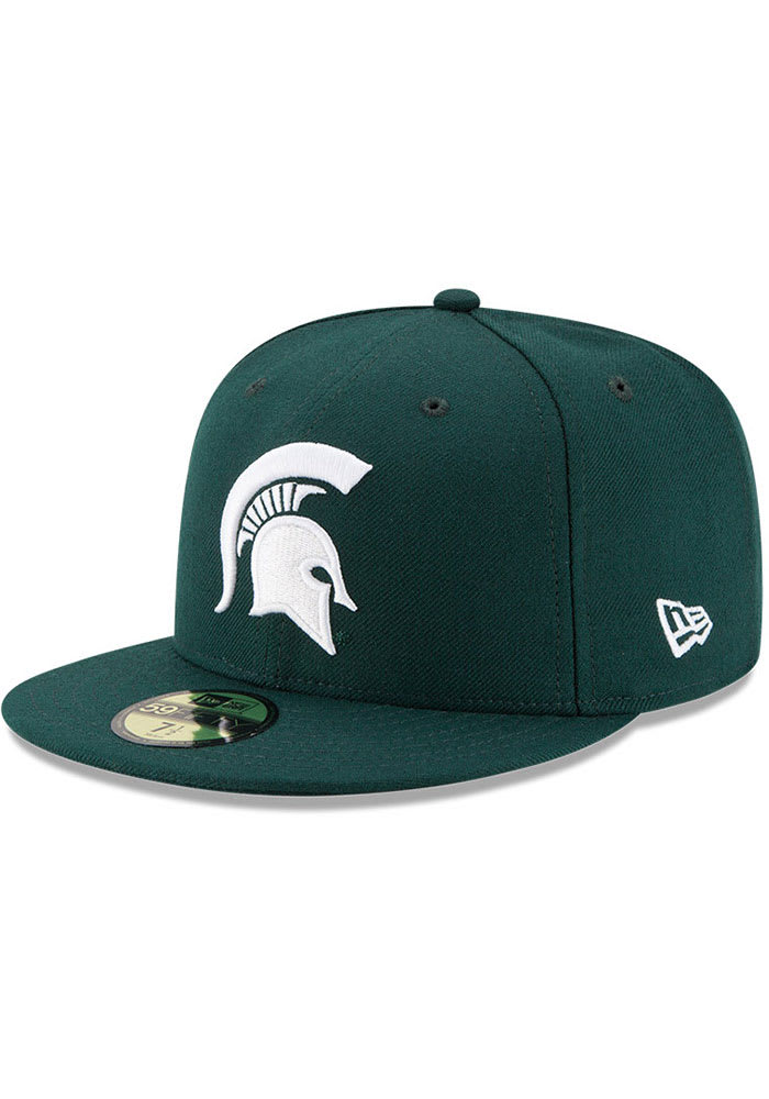 Michigan State Spartans Mens Basic 59FIFTY Iconic GREEN New Era Fitted Hat