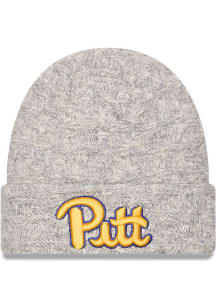 Pitt Panthers New Era Metallic Cuff Womens Knit Hat - Grey