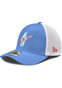 New Era Chicago Cubs Mens Light Blue Electric Bear Logo Neo 39THIRTY Flex Hat
