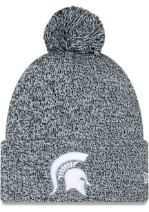 New Era Michigan State Spartans Green Marled JR Cuff Pom Youth Knit Hat