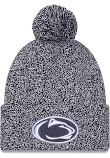 New Era Penn State Nittany Lions Navy Blue Marled JR Cuff Pom Youth Knit Hat