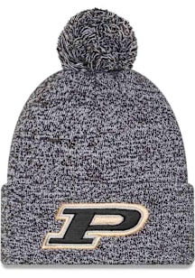 New Era Purdue Boilermakers Black Marled JR Cuff Pom Youth Knit Hat