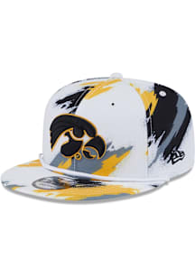 New Era Iowa Hawkeyes White Paint JR 9FIFTY Youth Snapback Hat