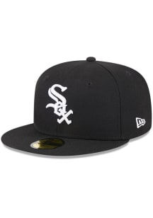 New Era Chicago White Sox Mens Black AC 125th Anniversary Patch 59FIFTY Fitted Hat