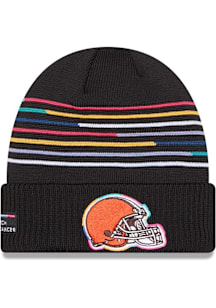 New Era Cleveland Browns Black 2025 Crucial Catch Cuff Mens Knit Hat