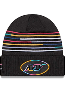 New Era New York Jets Black 2025 Crucial Catch Cuff Mens Knit Hat