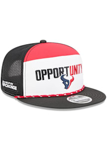 New Era Houston Texans White 2025 Inspire Change Split Panel 9FIFTY Mens Snapback Hat