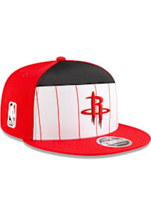 New Era Houston Rockets White 2025 NBA Tip Off Split Panel 9FIFTY Mens Snapback Hat