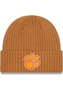 New Era Clemson Tigers Tan Core Classic Cuff Mens Knit Hat