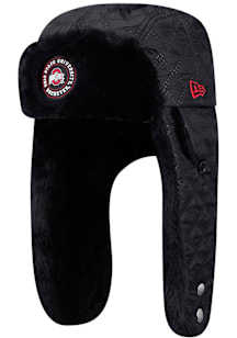 New Era Ohio State Buckeyes Black Quilted Trapper Mens Knit Hat
