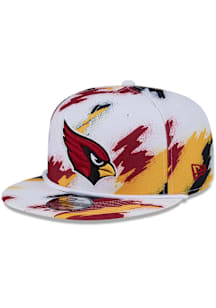 New Era Arizona Cardinals White Paint 9FIFTY Mens Snapback Hat