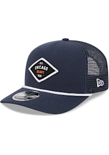 New Era Chicago Bears Team Stretch Snap 9SEVENTY Adjustable Hat - Navy Blue