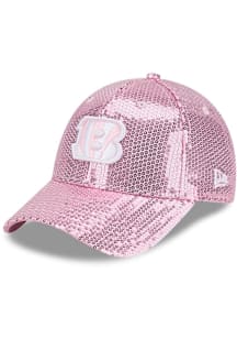 New Era Cincinnati Bengals Pink Sequin 9FORTY Womens Adjustable Hat