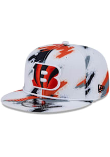 New Era Cincinnati Bengals White Paint 9FIFTY Mens Snapback Hat