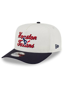 New Era Houston Texans A frame Chainstitch 9FIFTY Adjustable Hat - White
