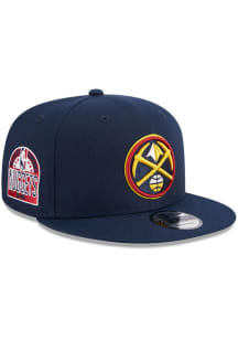 New Era Denver Nuggets Navy Blue Evergreen Side Patch 9FIFTY Mens Snapback Hat