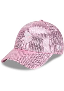 New Era Minnesota Vikings Pink Sequin 9FORTY Womens Adjustable Hat