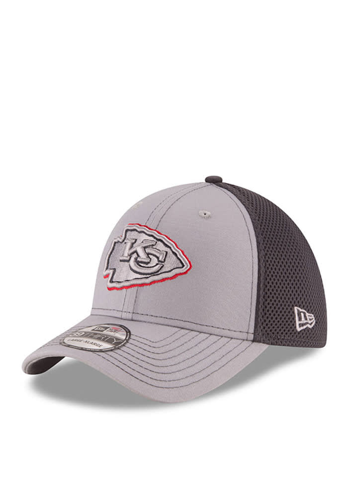 New Era Kansas City Chiefs Mens Grey Grayed Out Neo 2 39THIRTY Flex Hat