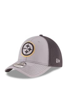New Era Pittsburgh Steelers Mens Grey Grayed Out Neo 2 39THIRTY Flex Hat