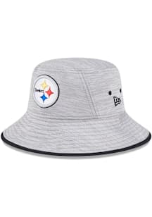 New Era Pittsburgh Steelers Grey Heathered Mens Bucket Hat