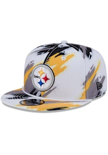New Era Pittsburgh Steelers White Paint 9FIFTY Mens Snapback Hat