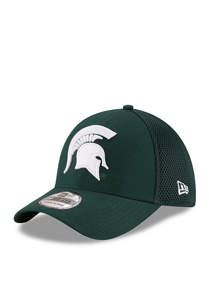 Michigan State Spartans Mega Team Neo 39THIRTY Green New Era Flex Hat