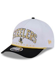 New Era Pittsburgh Steelers Arch M Crown A Frame 9FORTY Adjustable Hat - White