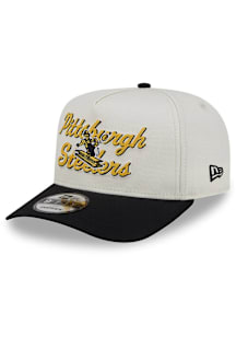 New Era Pittsburgh Steelers A frame Chainstitch 9FIFTY Adjustable Hat - White