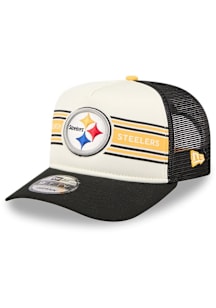 New Era Pittsburgh Steelers Banner A-Frame 9FIFTY Adjustable Hat - White