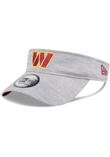 New Era Washington Commanders Mens Grey Heathered Adjustable Visor