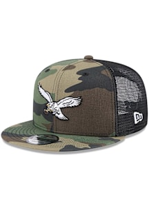 New Era Philadelphia Eagles Green Camo Evergreen 9FIFTY Trucker Mens Snapback Hat