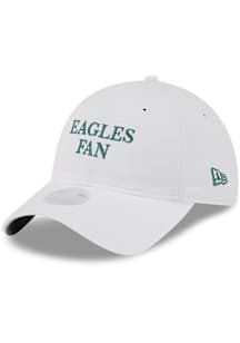 New Era Philadelphia Eagles White Team Fan 9TWENTY Womens Adjustable Hat