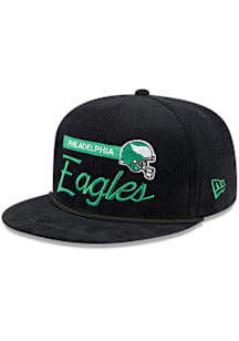 New Era Philadelphia Eagles Black Corduroy Rope 9FIFTY Mens Snapback Hat